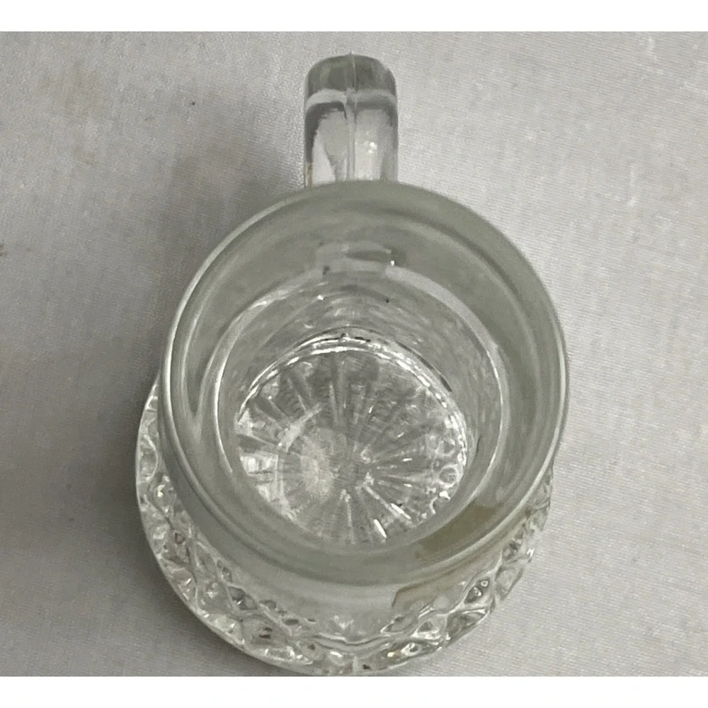 Vintage OBERGLAS Shot Glass Set 6 Austria Diamond Pattern NOS Midcentury Barware